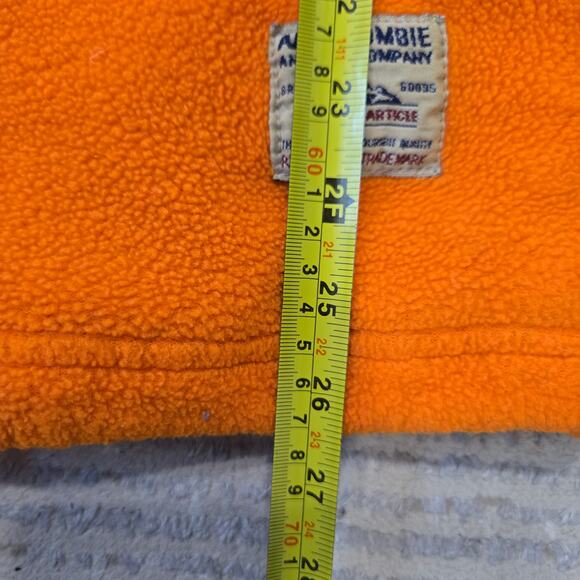 Vintage Abercrombie and Fitch Orange Fleece Quarter Zip Sweater USA Made Mens - Picture 9 of 9
